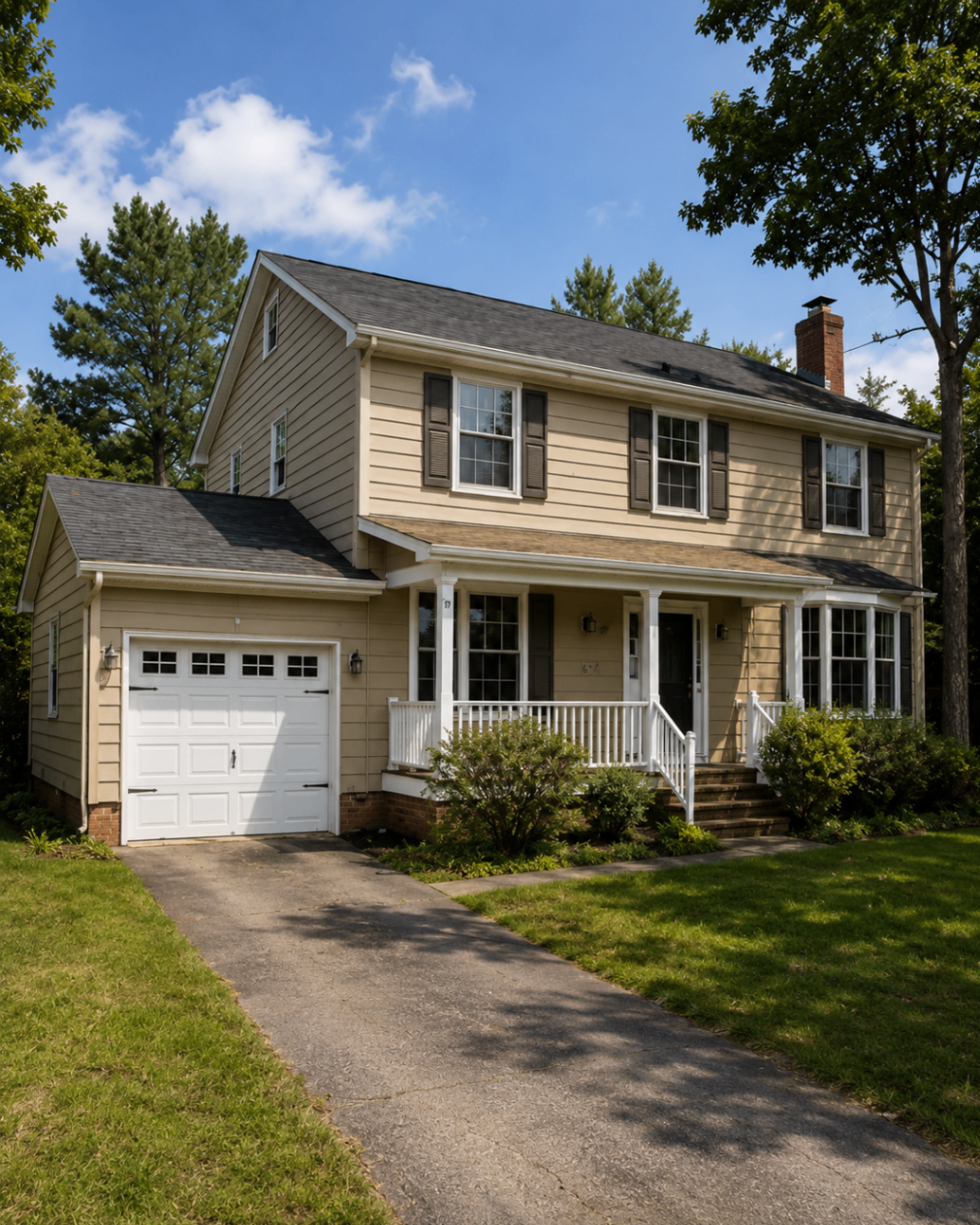 Colonial Exterior Transformation — before