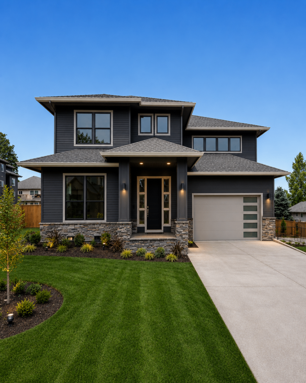 Modern Prairie Repaint in Deep Navy — after
