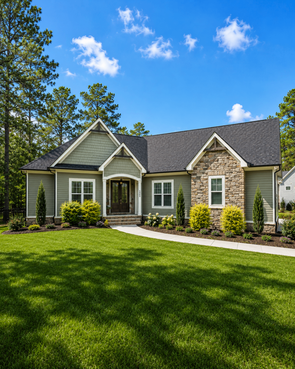 Craftsman Ranch in Sage Green — after